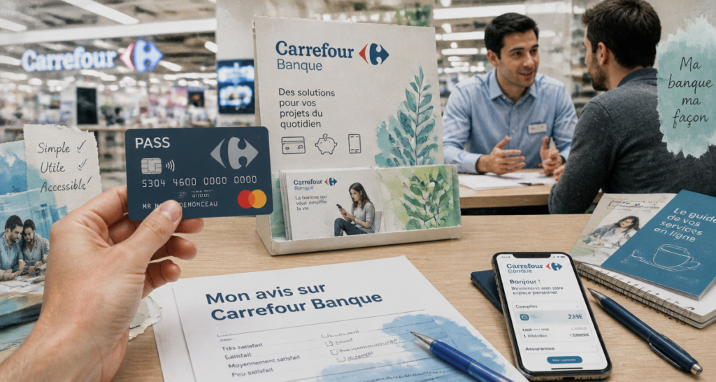 avis sur carrefour banque carte PASS sur comptoir