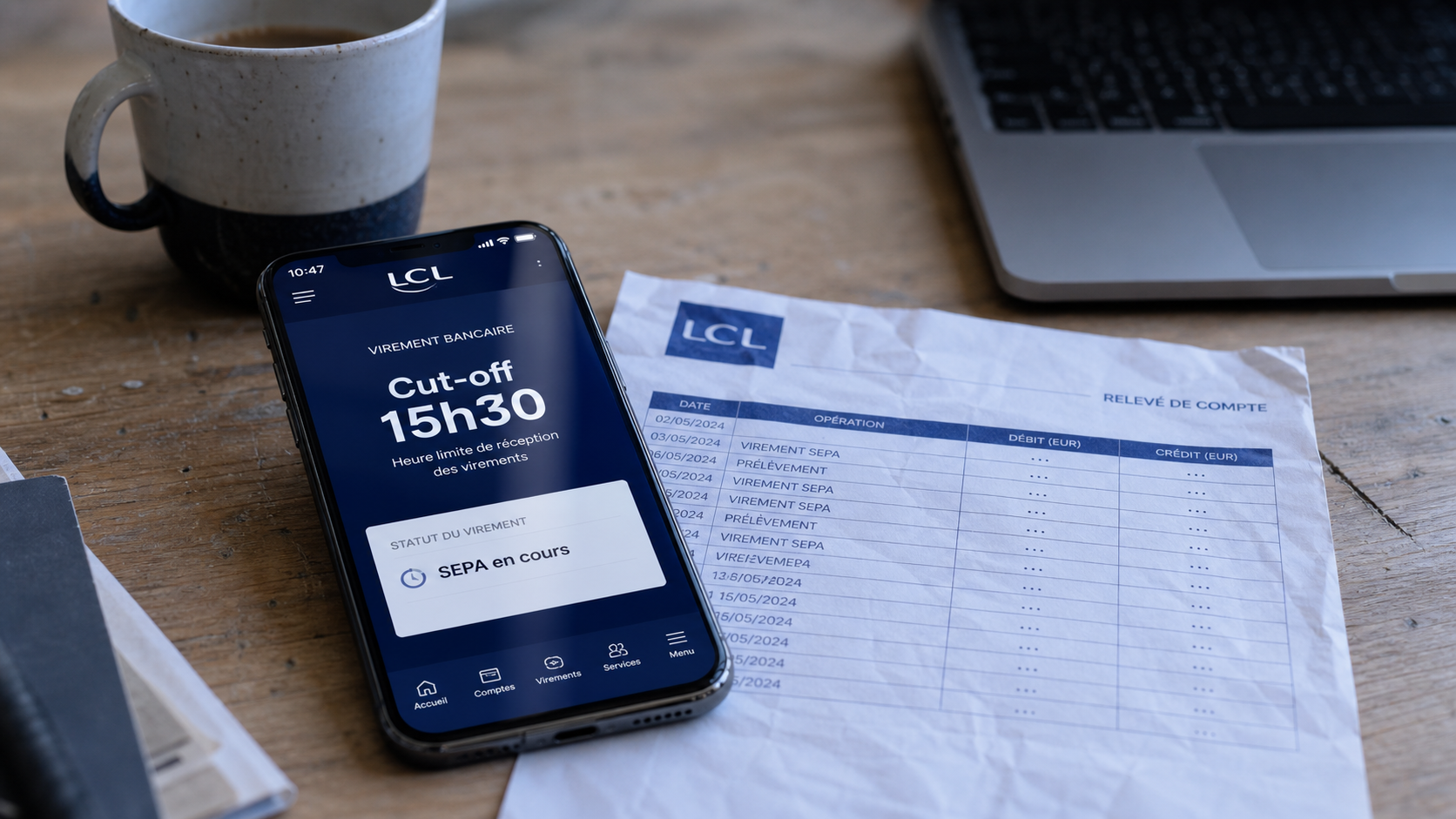Heure virement LCL 15h30 : fonds le lendemain
