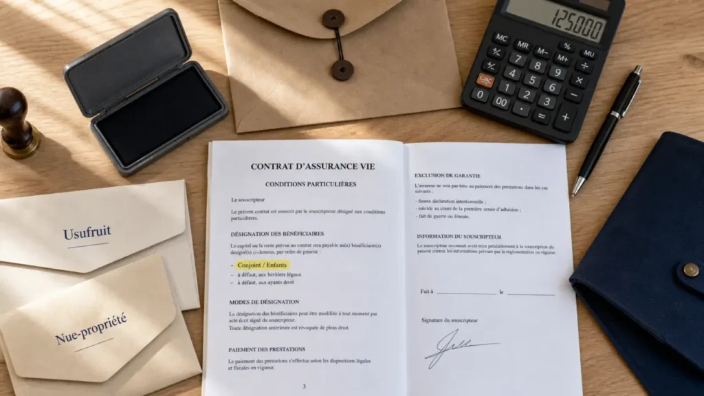 Démembrement assurance vie : protéger conjoint et enfants, contrat et usufruit/nue-propriété
