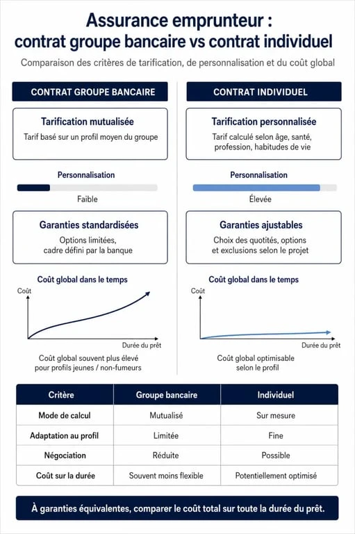 Comparatif assurance emprunteur : contrat groupe vs délégation pour votre prêt assurance