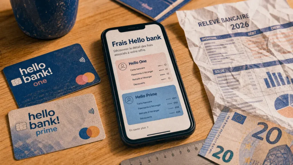 hello bank frais : 6 €/mois et coûts à l’étranger