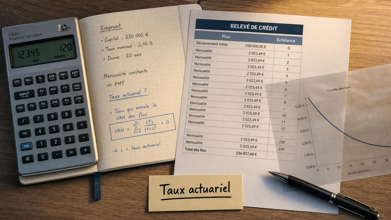 Taux actuariel def : expliquer le taux nominal vs réel