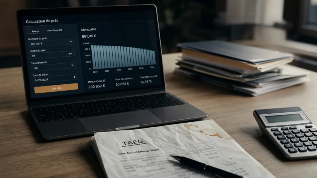 Taux d intérêt crédit immobilier 3,11% mai 2026, mensualités et TAEG