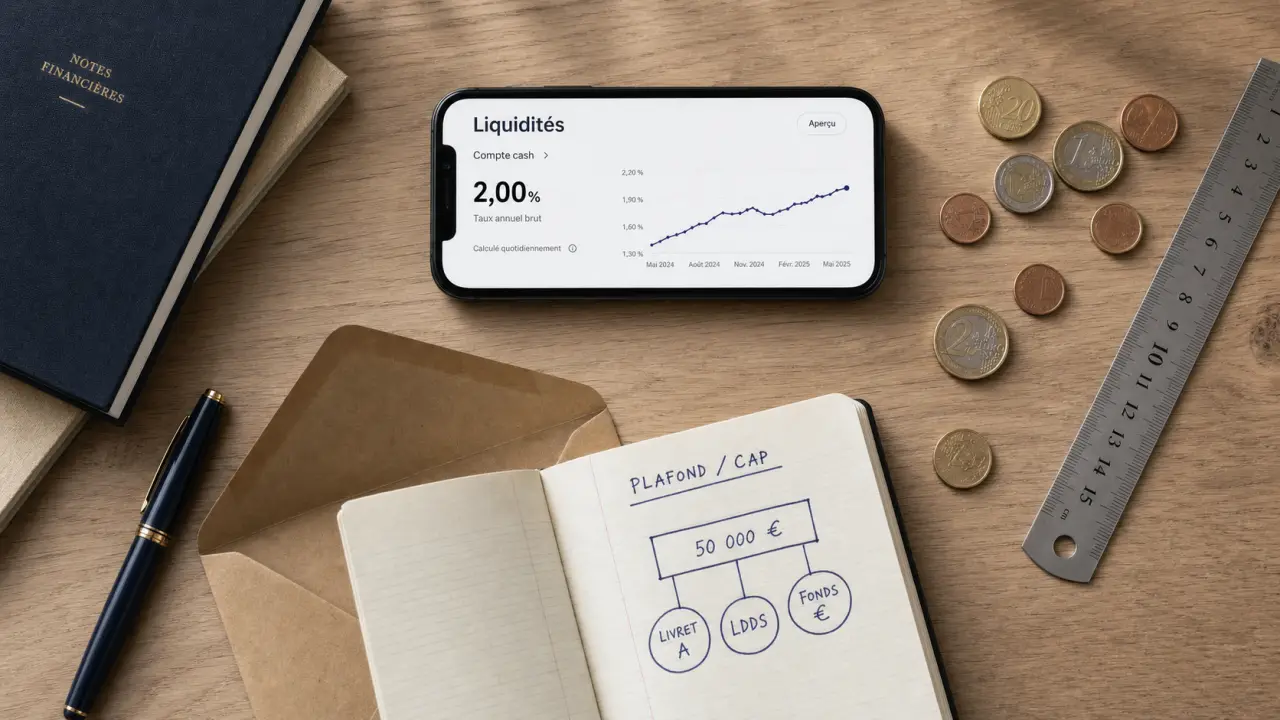 Trade republic interets : 2,00% sur 50 000 €, calcul quotidien, liquidité immédiate