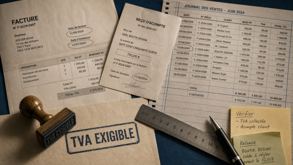 TVA exigible : date selon livraison, acompte ou encaissement