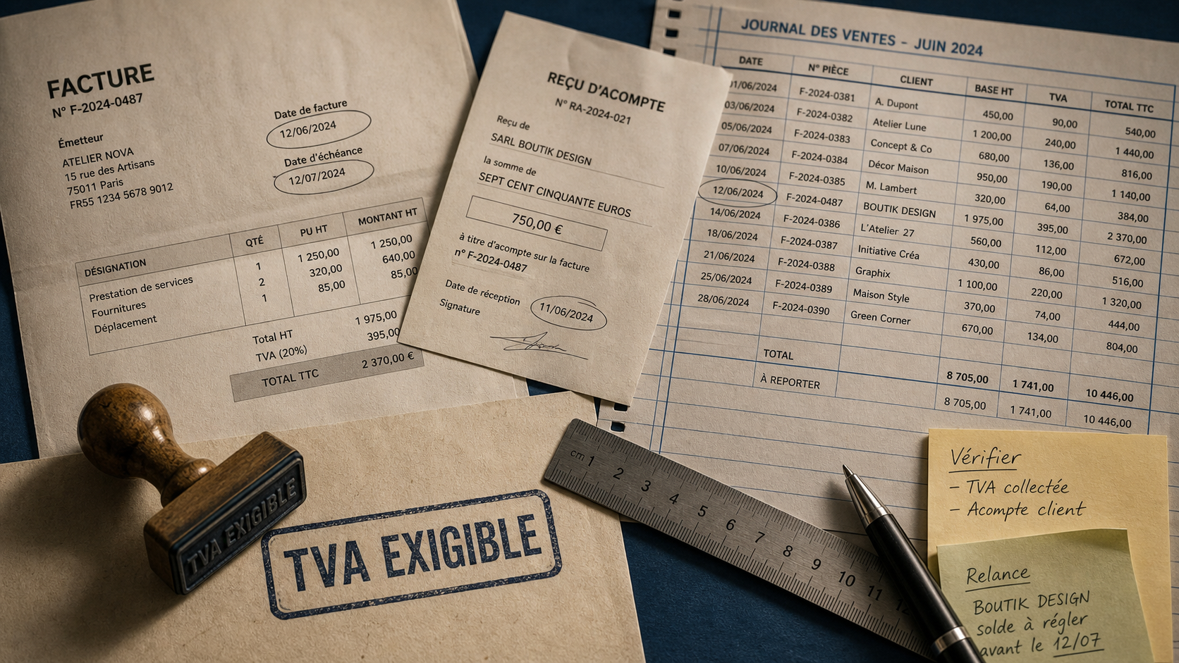 TVA exigible : date selon livraison, acompte ou encaissement