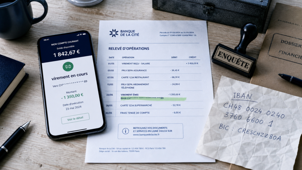 Virement débité mais pas crédité : relevé en cours et enquête