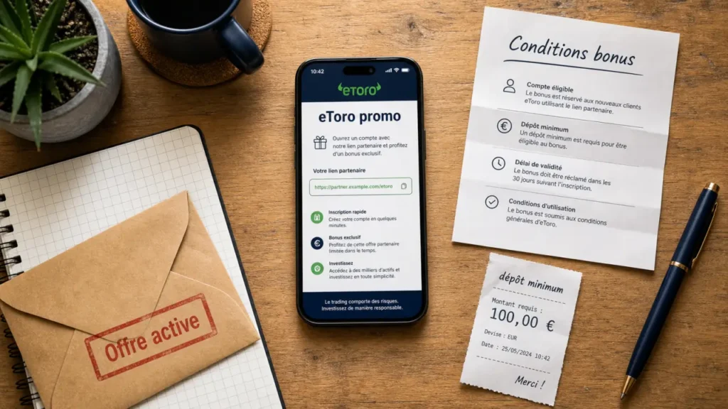 Code promo etoro pour 500$ d’actions offertes
