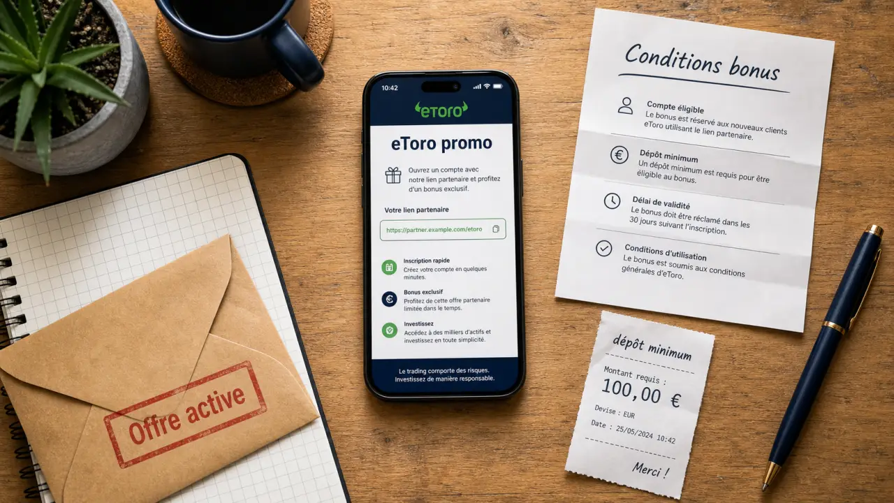 Code promo etoro pour 500$ d’actions offertes