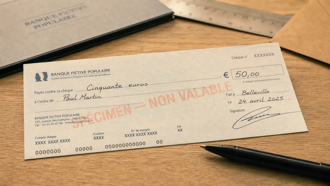 Comment remplir un chèque banque populaire : montants, bénéficiaire et date