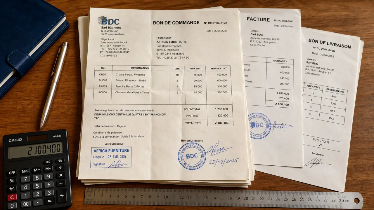 Définition bon de commande : documents signés acheteur vendeur