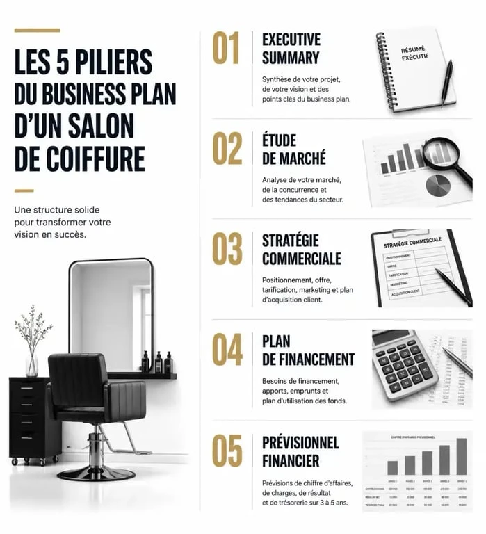 Les 5 piliers d'un business plan pour salon de coiffure réussi