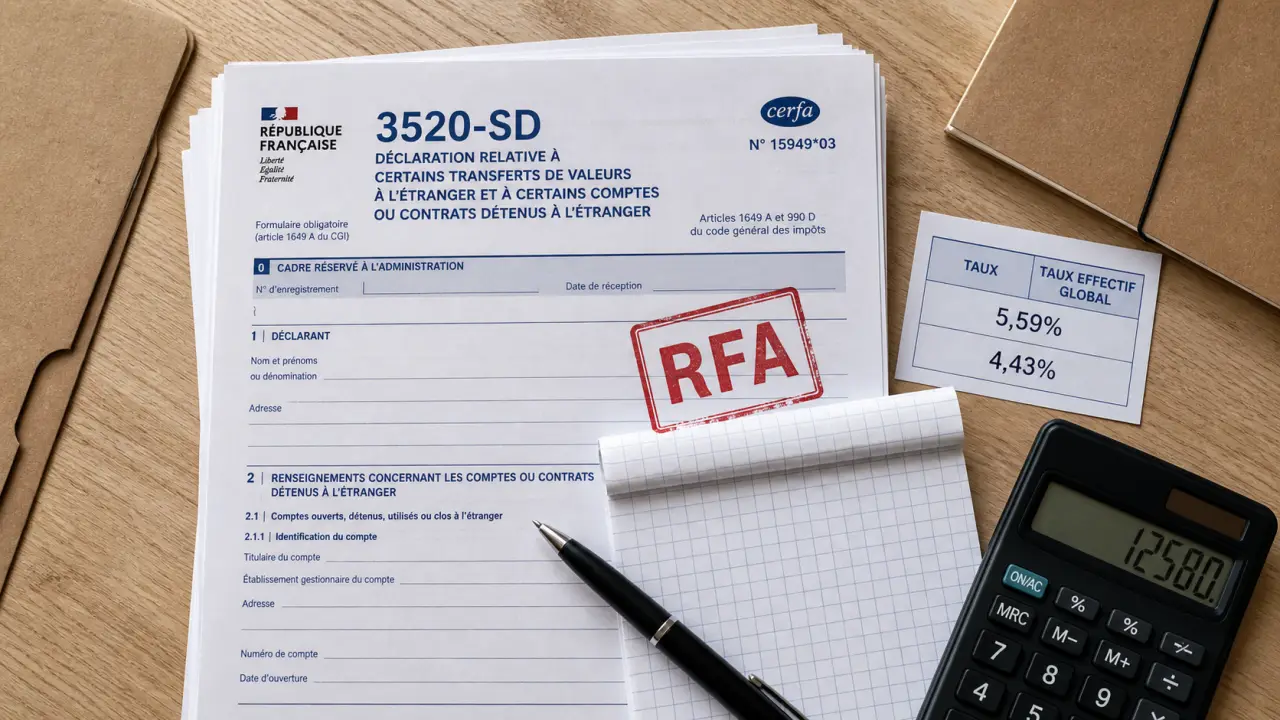 TVA remboursement forfaitaire agricole et déclaration 3520-SD, taux RFA