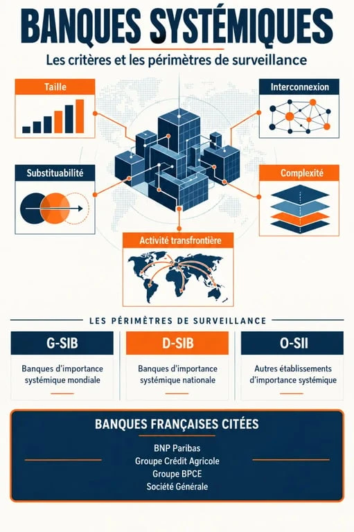 Visualisation des critères et catégories des banques systémiques françaises et internationales