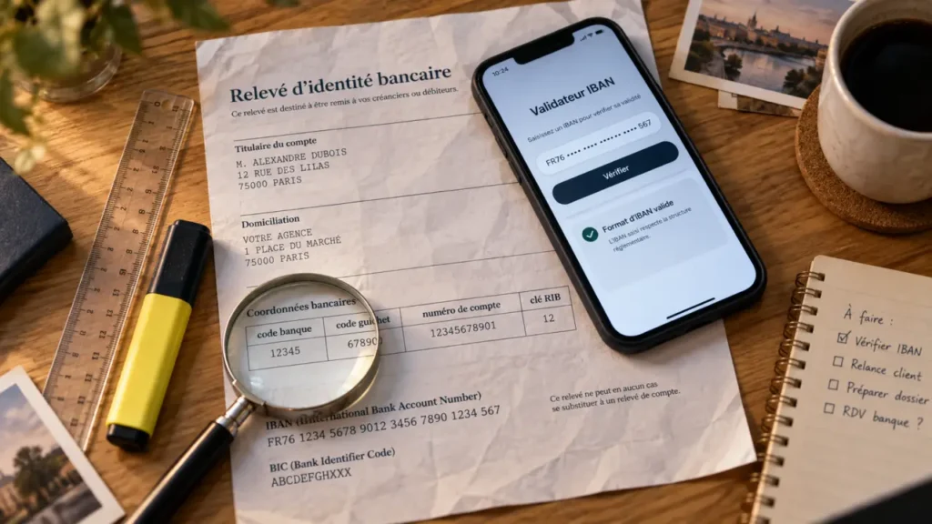 Banque code sur RIB : repérer 6 chiffres avant virement